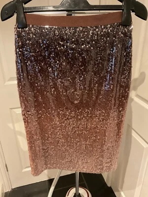 PURE Collection Pencil Skirt Size 8 Ombré Brown Purple Sequin NEW TAGS £130rrp - Image 1 of 4