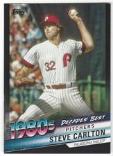 2020 Topps Series 2 Steve Carlton #DB-62 Decades Best Black Parallel/299-Phllies