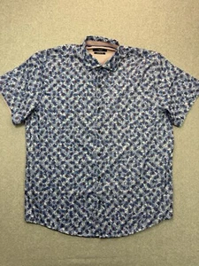 Mizumi Shirt Mens Large Classic Fit Blue Diamond Casual Party Beach Streetwear - Picture 1 of 8