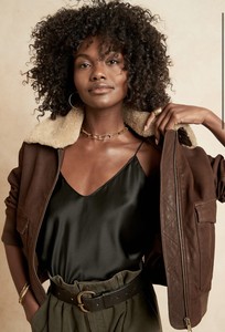 Banana Republic Leather Outer Shell 