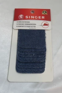 Singer 10 Iron-on Denim Patches - Picture 1 of 3