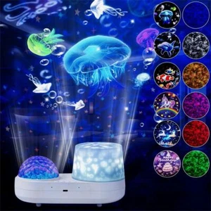 LED Galaxy Starry Night Light Projector Ocean Star Sky Party Baby Kids Room Lamp - Picture 1 of 16