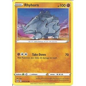 089/196 Rhyhorn : Common Card : Pokemon Trading Card Game : SWSH-11 Lost Origin - Picture 1 of 3
