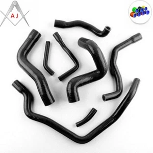 Mangueras de radiador de silicona de agua negras para BMW E34 M30 6CYC 525 528 530 1989-1995 - Imagen 1 de 3