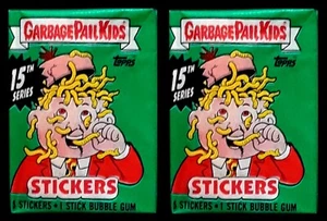 1988 Topps Garbage Pail Kids Series 15 - Two Packs (No Price on Wrapper) - Picture 1 of 1