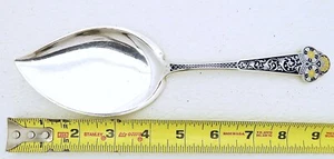 Gorham stile ottomano argento sterling smaltato desert cake server manico terminale trifoglio - Foto 1 di 13