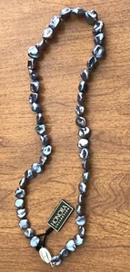 Honora Blue Keshi? Pearl Necklace Sterling Silver Clasp, 21" unclasped - Picture 1 of 3