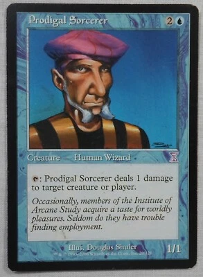 MAGIC THE GATHERING MTG 2006 TIME SPIRAL BLUE PRODIGAL SORCERER CREATURE CARD - Image 1 of 2