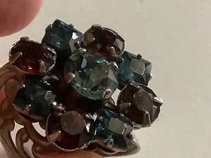 Sorrelli Austrian Blue & Purple Crystal Adjustable Ring - Picture 1 of 6