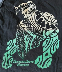HIC Hawaiian Island Creations Hawaii Krieger schwarz TANK TOP T-Shirt HERREN X L Vintage - Bild 1 von 6