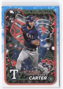 2024 Topps Holiday Evan Carter RC #H141 - Picture 1 of 2