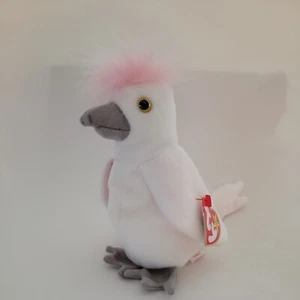Ty Beanie Babies - Kuku The Cockatoo Bird Stuffed Animal - Picture 1 of 4