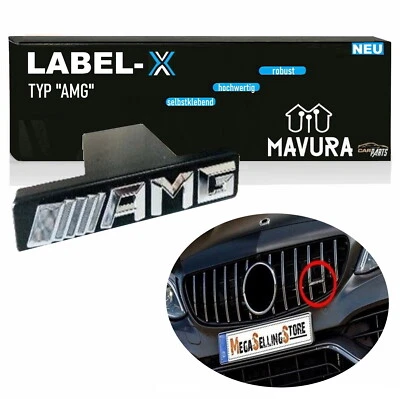 LABEL-X AMG Schriftzug Emblem f. Mercedes Panamericana Kühlergrill ALLE Typen - Bild 1 von 4