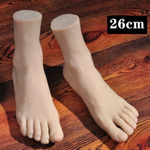 One Left Or Right Lifelike Silicone Men Foot Mannequin Legs  Model Display 26cm - Picture 1 of 9