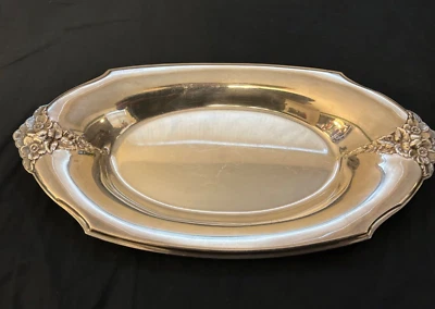 Plato ovalado vintage Webster Wilcox International Silver Co. placa de plata Foto 1 de 4
