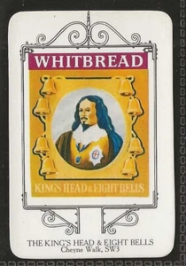 WHITBREAD-INN SIGNS LONDON 1973 (15 SET)-#01- KINGS HEAD & 8 BELLS - CHEYNE WALK - Picture 1 of 2
