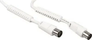PRO SIGNAL - Câble coaxial mâle à mâle 100Hz, 1,5m blanc - Photo 1/1