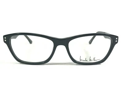 Monturas de gafas Nicole Miller DYER C01 negro dorado rectangulares 53-16-135 Foto 1 de 4