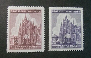 GERMANIA ,GERMANY REICH 1944 Boemia /Bohmen & Moravia Praga S.Vito 2V.cpl  MNH** - Imagen 1 de 1