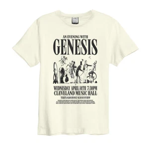 Amplified Mens Tee Genesis World Tour 78 Vintage White New - Picture 1 of 1