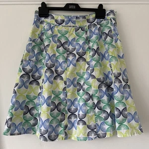 Lovely Skirt Size 12 Lily & Me Lemon Green/Blue/Black/White 100% Cotton - Picture 1 of 2