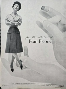 1959 Dovima In Mujer Evan Picone Franela Falda Vintage Moda Anuncio - Imagen 1 de 1