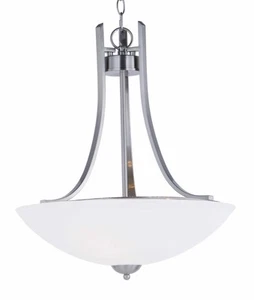 Maxim 21654 Nickel Taylor 3-Light 13"W Pendant With Frosted Glass Shade - Picture 1 of 5
