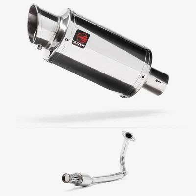 Lextek Stainless Steel YP4 Full Exhaust System for Lexmoto Echo 50 (17-24) Rear - Image 1 of 4