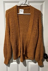 Abercrombie Chunky Cardigan Orange/Mustard XS  - Picture 1 of 2