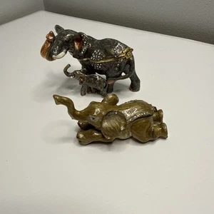 Zwei Juliana Treasured Schmuckstücke Elefant und Baby Rüssel bis Viel Glück Schmuckschatulle - Bild 1 von 6