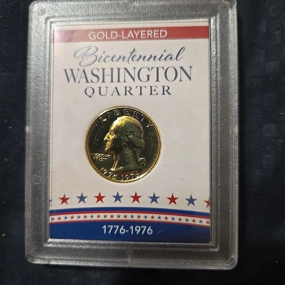 Gold Layered 1776-1976 Bicentennial Washington Quarter - Image 1 of 4