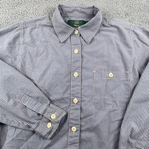 VTG Orvis Shirt Mens Medium Blue Roll Tab Fishing Sport Gingham Check Cotton - Picture 1 of 9