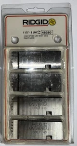 Ridgid 48280 Universal Style Bolt Threader Dies, High-Speed RH 1 1/2"-6 UNC NOS - Picture 1 of 2