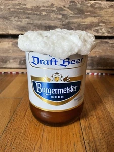 VTG BURGERMEISTER BEER FROTHY PINT GLASS CANDLE NOVELTY KRAZY KANDLES Santa Cruz - Picture 1 of 12