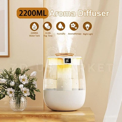 Oil Aroma Diffuser Aromatherapy LED Essential Ultrasonic Humidifier Air Purifier - Image 1 of 4