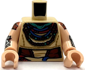 Lego neu hellbraun Minifigur Torso weibliche Robe dunkel türkis Schal Legierung Fell Stück - Bild 1 von 1