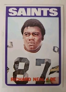 1972 Topps Football Card 87 Richard Neal New Orleans Saints - Picture 1 of 2