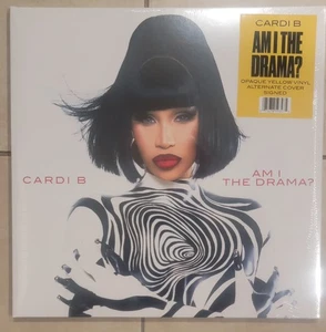 CARDI B SIGNED AM I THE DRAMA? ALTERNATE COVER OPAQUE YELLOW VINVL SIGNED - Picture 1 of 3