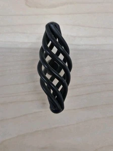Brainerd 2" schwarz Vogelkäfig oval Schrank Knopf PN0528V-FB-C7 - Bild 1 von 3