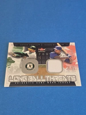 CARLOS DELGADO - FLEER 2003 GENUINO - AMENAZAS LONGBALL - TARJETA CAMISETA USADA EN JUEGOS Foto 1 de 2