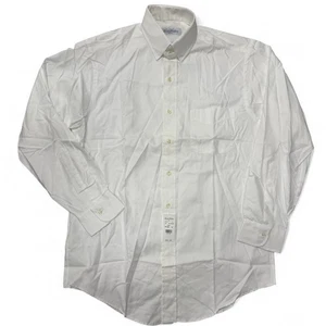 Brooks Brothers Makers Herren Hemd 15,5-33 Langarm weiß Baumwolle neu mit Etikett - Bild 1 von 10