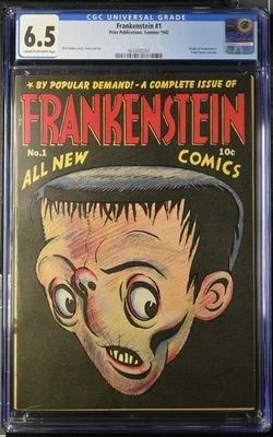 弗兰肯斯坦漫画#1(奖品漫画,1945)CGC 6.5-美丽-迪克·布里弗 — 第 1/2 张图片