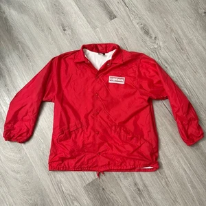 Vintage Lipton Tea Red Windbreaker Jacket by Hilton Active Apparel - Picture 1 of 5