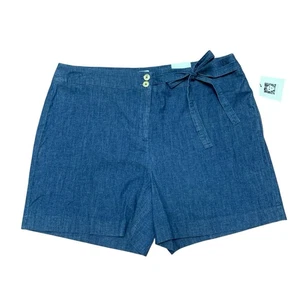 Anne Klein Chino Shorts Damengröße 16 blau, Taillenband, leicht, neu mit Etikett " - Bild 1 von 11