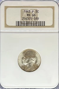 1945 Jefferson Nickel MS66 NGC (#PA256305089) - Picture 1 of 2