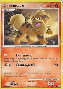Carte Pokemon " CANINOS " Niveau 20 Merveilles Secrétes PV 70 89/132 - Foto 1 di 1