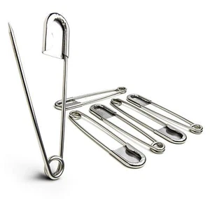 6 Pack of 5 Inch Safety Pins. Extra Large Heavy Duty Stainless Steel Pin for ... - Picture 1 of 7