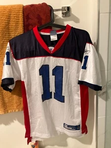 Drew Bledsoe white vintage New England Patriots jersey jersey youth Large - Picture 1 of 2