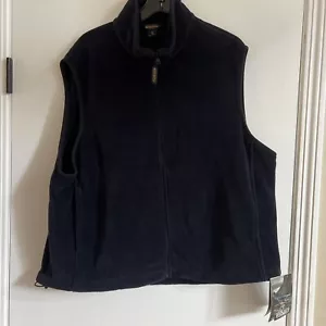 Vintage Woolrich Fleece Jacket Mens XL Blue Gilet Sleeveless Vest Jumper USA NWT - Picture 1 of 5
