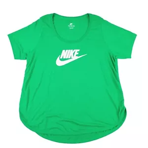 Nike Sportswear Women's Essential Plus Size 1X Green Tunic Tee Shirt NWOT - Picture 1 of 8
